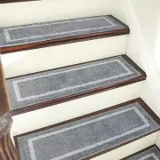 Non-Slip Carpet Stair Runners 28''x9'' - Safe for Kids & Dogs, Set of 15
