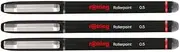 rOtring Rollerball Pen | Needle Point (0.5 mm) Rollerpoint for Precise Writing | Black Ink | 3 Count
