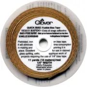 Clover Quick Bias Fusible Bias Tape .25"X11yd-Gold Lame' 700-G