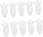Tofficu 10pcs Radish-Shaped Sublimation Keychain Blanks for Heat Transfer Decoration Blank Nameplate for Creative Crafts Unique Design for Personalization and
