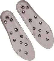 EXAOMBLE 1 Pair Magnet Therapy Insoles Acupressure Foot Care Insoles Massage for Size 39 Grey