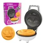 Heart Eyes Emoji Mini Waffle Maker- Make Breakfast Special w Cute Personal-Si...