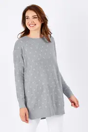 Charlise Lurex Spot Zip Knit--SAS-11737KNSS