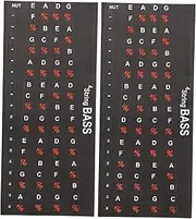 SUPVOX 2pcs Guitar Fretboard Sticker Guitar Note Decals Learning Scale Decals