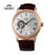 【ORIENT 東方錶】SEMI-SKELETON 系列 半鏤空機械錶 皮帶款 玫瑰金- 43mm(FAG00001S)