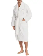 [Sheridan] Aven Australian Cotton Dad Robe in White