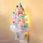 LED Christmas Mood Light Resin Bedside Lamp Christmas Tree Night Light Study