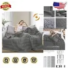 Ultra-Soft 20 lbs Cotton Weighted Blanket - Breathable King Size Comfort