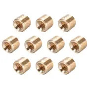Brass Pipe Fitting - Hex Counter Sunk Plug 1/8NPT Male Socket Pipe Plugs 10pcs