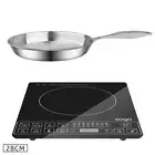 SOGA 28cm Stainless Steel Fry Pan Cooking Frying Pan Electric Induction Cooktop