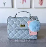 BETSEY JOHNSON Bag Addy Quilted Crossbody - Blue Leopard Print LBADDY