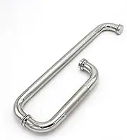 Tubular Stainless Steel Shower Pull Push Door Handle | Polish Chrome Towel Bar Replacement | Interior Shower Screen Door Button Knob (Size : Hole Distance 275mm*425mm)