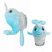 Wet Brush - Kids Plush Brush Crew The Magical Narwhal BLUE Hairbrush with Toy