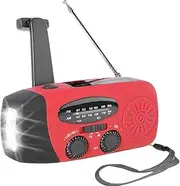 Wind Up Solar Radio, Portable Hand Crank Radio with AM/FM, Emergency Radio with 2000 mAh Rechargeable Power Bank,SOS Alarm, LED Torch Dynamo Radio, Mobile Phone Charger for Camping Outdoor