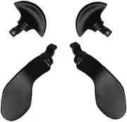 4Pcs Metal Back Paddles for PS5 DualSense Edge Controller,Paddles Trigger Buttons Replacement Interchangable Parts for PS5 DualSense Edge Wireless Controller(Black)