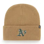 MLB Oakland Athletics A's Woolly Hat Haymaker Knit Cuff Camel Hat 196505462501