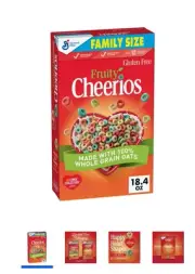 Fruity Cheerios, Heart Healthy Cereal, Happy Heart Shapes, Family Size, 18.4 oz