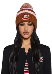 [Dolls Kill x Paul Frank] Iconic Behavior Pom Pom Beanie