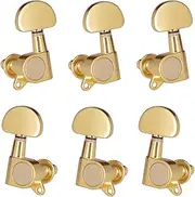 Labymos 6pcs (3L3R) Closed Guitar Tuning Pegs String Tuners Machine Heads Knobs Tuning Keys for Folk Acoustic/Electric Guitar