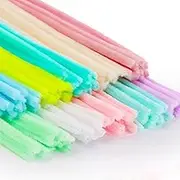 BRUIQIM 200 PCS Pipe Cleaners Chenille Stem, Chenilles Stems Pipe Cleaners Crafts Sets, Fuzzy Sticks Craft Supplies, 7 Random Assorted Colored Chenille Stems for Handmade DIY Arts Crafts Decorations
