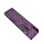 104 Keys Retro Round Keycaps Rainbow Three-color Backlight Gaming Keyboard