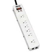 Tripp Lite Surge Protector Power Strip 120V RJ11 RT Angle 6 Outlet Metal 15' Crd