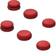 Skull & Co. Skin, CQC and FPS Thumb Grip Set Joystick Cap Analog Stick Cap for Nintendo Switch Joy-Con Controller - Mario Red, 3 Pairs(6pcs)