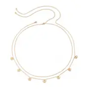 Waist Chain Tassel Butterfly Pendant Double Layer Ladies Body Chain