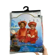 Disney Little Mermaid Sebastian Crab Costume Infant (6-12M) Disguise Target NWT