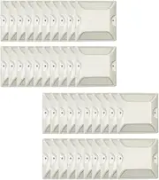 Road Reflectors 4 by 4 Inch, 40 Pack Commercial Driveway Reflectors White Reflective Road Driveway Pavement Studs Ground Markers Waterproof