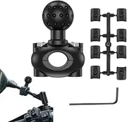 Ball Mount Adapter - Motorcycle Mirror Mount Ball Head Adapter | 360 Degree Rotation Metal Mounting Bracket for Phone Holder, Action Camera & Scooter