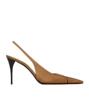 Saint Laurent Babylone Breteuil Slingback Pumps 36,37,39,40.5,40,36.5,41 MACADAMIA