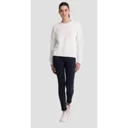 Replay Womens Cable Knitwear 7g Cotton Logo Knit Jumper Yellow