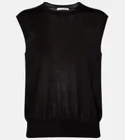 [The Row] The Row Balham cashmere sweater vest AU 16 black