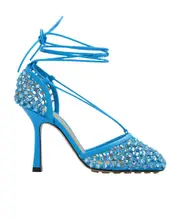 Bottega Veneta Sparkle Stretch Sandals 36,37.5,38.5,38,39,40 Blue