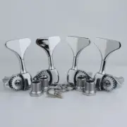 Bass Tuners 1:20 Ratio Guitar Machine Heads 2R2L Open Tuning Key Pegs Chrome