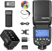 Godox V860III-S Flash+X3-S Trigger for Sony Camera Flash Speedlite 7.2V/2600mAh Li-ion Battery, 2.4G Wireless HSS 1/8000 1.5s Recycle Time 10 Levels LED Modeling Light for Sony (Upgraded V860II-S)