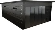 [Auto-Mow] The Cube Medium (Black) Lawnmower Garage Compatible with Robomow, Ambrogio, Bosch, Honda, McCulloch, Stiga, Cramer, and Cub Cadet - RTK Ready - 37x25x18 Inches