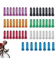 Cable End Crimps - 56x Aluminum Alloy Bike Cable Ends Crimps,Portable Shift Terminal Cover, Cycling Components & Parts for Road Mountain Cycle