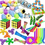 Sensory Fidget Toys for Kids, Stress Anxiety Relief Fidgets Items, Birthday Party Favors, Carnival Prizes, Pinata Goodie Bag Fillers, Christmas Stocking Stuffers, Treasure Chest Prize Box Toys