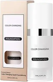 Foundation Color Changing Makeup, Makeup Base Concealer, Longwear Hydrating Liquid Foundation for Sensitive Mature Oily Combination Skin