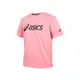 ASICS 男女運動排汗T恤-台灣製 慢跑 路跑 短袖 上衣 亞瑟士 K31415-15 粉紅黑