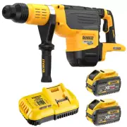 DeWALT FLEXVOLT SDS MAX BRUSHLESS ROTARY HAMMER DRILL KIT 52mm 54V DCH775X2-XE