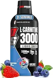 ProSupps L-Carnitine 3000 Liquid Fat Burner, Stimulant Free Metabolic Enhancer, 31 Servings (Blue Razz Flavor)