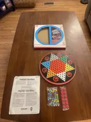 Vintage Ohio Art Co Chinese Checkers Game and reg checkers 2 In 1. Open Box