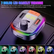 Wireless Bluetooth 5.0 Car FM Transmitter Mp3 Radio Screen Adapter 3 USB Charger