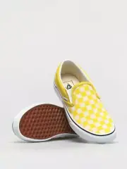 VANS Classic SLIP On MEN'S Yellow Checkerboard Athletic Shoes Old Skool
