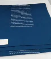 NWT Territory Table Runner Blue 18" x 70" Made India Ocean Waves Beach House