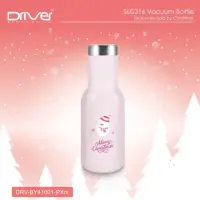 在飛比找momo購物網優惠-【Driver】時尚冷熱兩用瓶380ml-粉紅-雪人(聖誕節