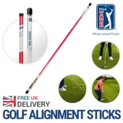 PGA TOUR Pro Alignment Sticks Golf Training Aid Putting Chipping Full Swing